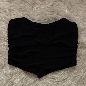 Black Strapless Corset Top